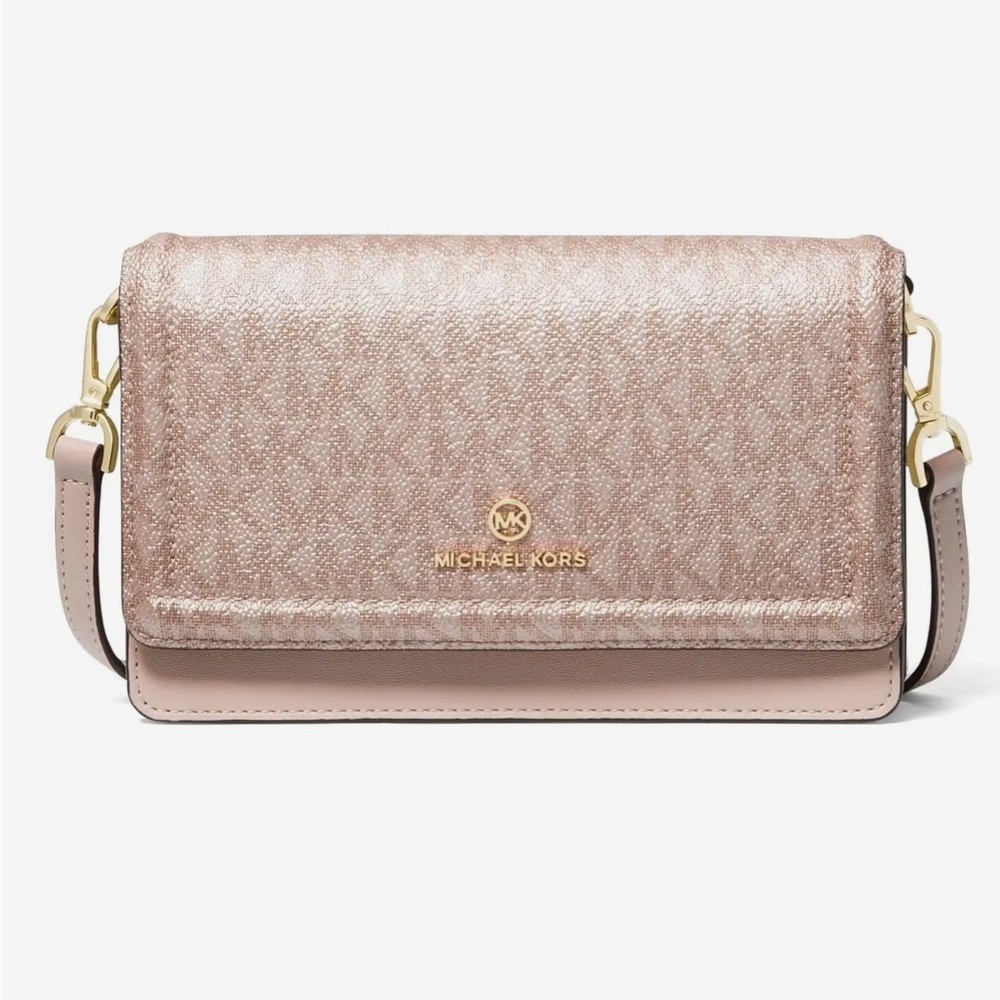 MICHAEL KORS  Bag JS Charm Small Phone Crossbody Ballet Pink NEW -Minor Defect - Picture 2 of 6